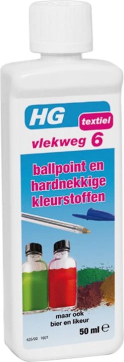 HG Vlekweg 6 - 50ml- Voor O.a. Vlekken Van Ballpoint & Hardnekkige Kleurstoffen -Huishoudproducten Verkoop 411x1200