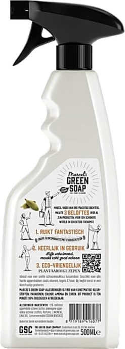 Marcel's Green Soap Allesreiniger Spray - Sandelhout & Kardemom - 500ML -Huishoudproducten Verkoop 433x1200