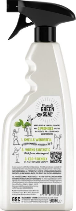 Marcel's Green Soap Allesreiniger Spray Basilicum & Vertivert Gras - 6 X 500 Ml -Huishoudproducten Verkoop 436x1200 2