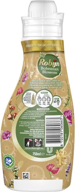 Robijn Collections Bohemian Blossom Wasverzachter - 8 X 30 Wasbeurten - Voordeelverpakking -Huishoudproducten Verkoop 468x1200 1