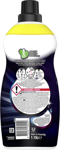 4x Robijn Klein & Krachtig Wasmiddel Black Velvet 1,19 Liter -Huishoudproducten Verkoop 482x1200 1