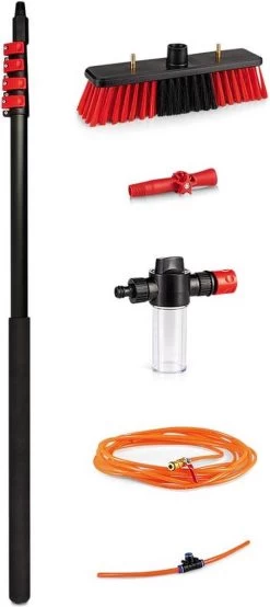 Merkloos Telescoopsteel Ramenwassen 4,6M - Met Borstel & Waterdoorvoer - Voor Ramen - Watertoevoer - Borstel -Huishoudproducten Verkoop 535x1200 1