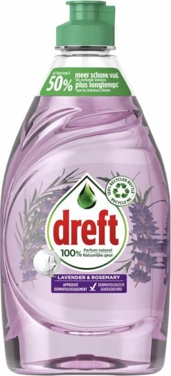 Dreft Naturals Lavender & Rosemary Afwasmiddel - Voordeelverpakking 10x450ml -Huishoudproducten Verkoop 546x1200
