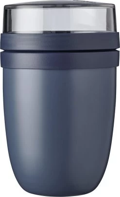 Mepal – Isoleer Lunchpot Ellipse – Houdt Je Eten 6-8 Uur Warm En 12 Uur Koud – Nordic Denim – 2 Compartimenten – Soep Beker To Go – Yoghurt Beker Muesli - Thermos Lunchbox