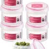 Lock&Lock Voorraadbussen - Vershoudbakjes - Bewaardozen Voedsel - Sausbakjes Met Deksel - Dressing Bakje - Kruidenpotjes - Babyvoeding Bewaarbakjes - 150 Ml - Rond - Luchtdicht - BPA Vrij - Set Van 6 Stuks -Huishoudproducten Verkoop 738x1200