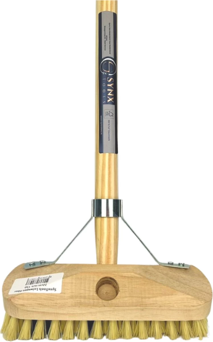 Synx Tools Luiwagen Fiber 22cm - Schrobber - Vloerschrobber - Schoonmaakbezem - Schrobborstels - Incl. Steel 150 Cm 5 Synx Tools Luiwagen Fiber 22cm - Schrobber - Vloerschrobber - Schoonmaakbezem - Schrobborstels - Incl. Steel 150 Cm - Afbeelding 3