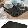 Merkloos Afdruipmat Met GRATIS Afwasborstel - Droogmat - Afdruipmat Siliconen - BPA Vrij - Afdruipmat Voor Afwas - Zwart -Huishoudproducten Verkoop 800x1200 2