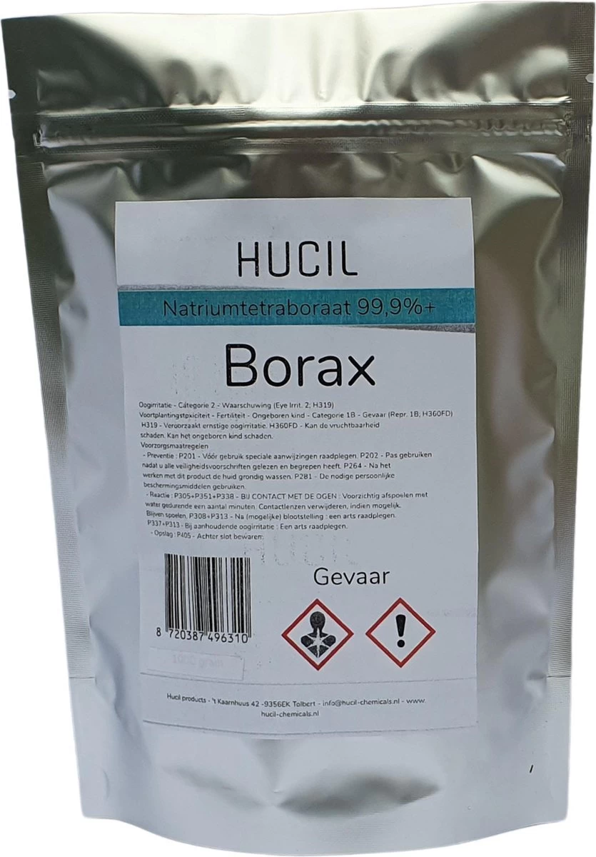 Borax Poeder - Natriumtetraboraat 99,9% + Zuiver - 1kg 3 Borax Poeder - Natriumtetraboraat 99,9% + Zuiver - 1kg