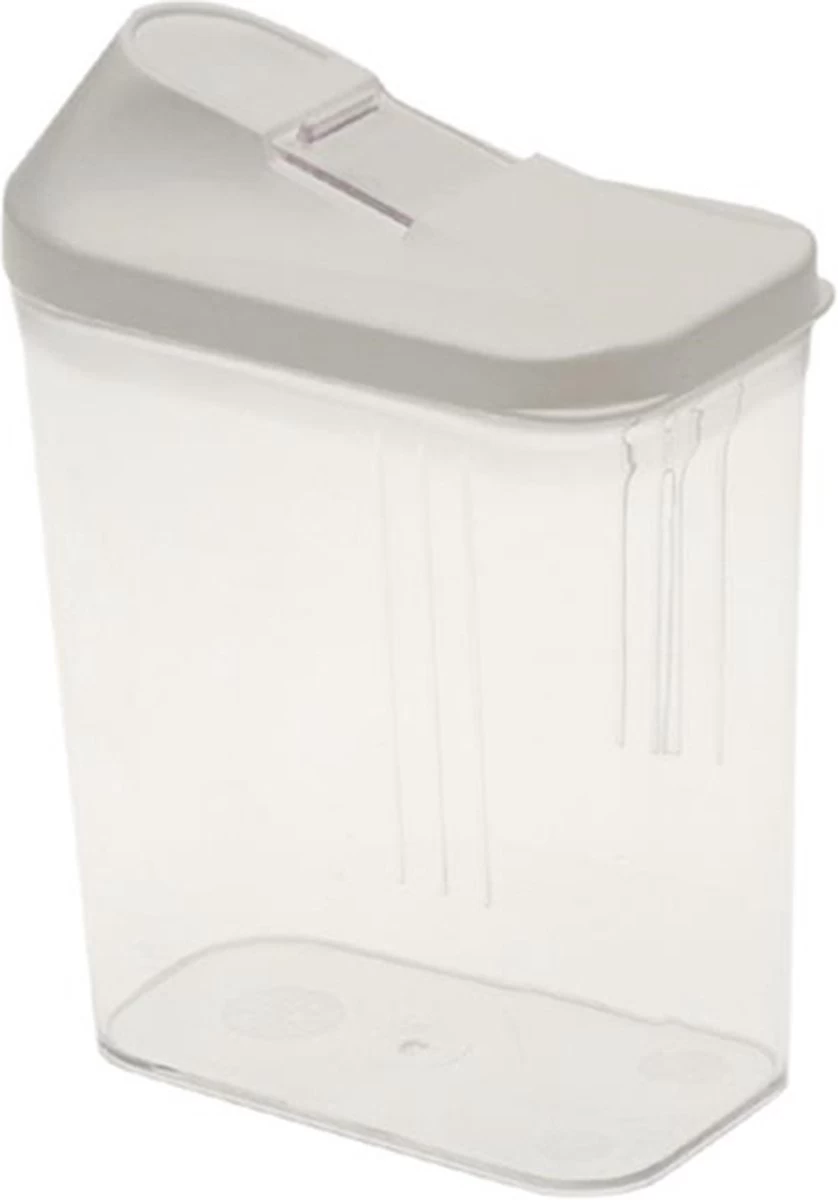 Merkloos Keeeper Strooibus 0,75L 10,5x5,5x17cm Wit/transparant 3 Merkloos Keeeper Strooibus 0,75L 10,5x5,5x17cm Wit/transparant