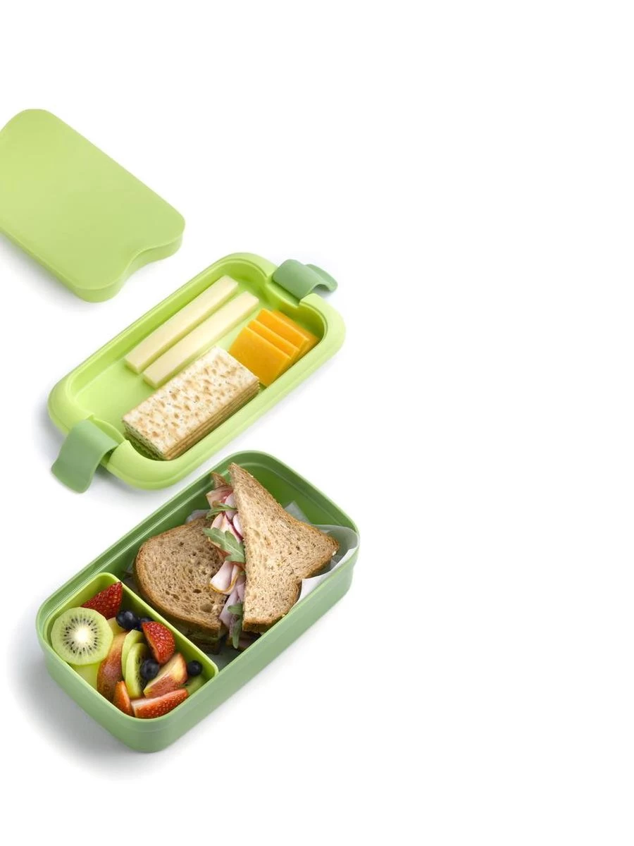 Curver Lunch&Go - Vershouddoos - Lunchbox - Inclusief Bestek - 2/3 Compartimenten - Groen 7 Curver Lunch&Go - Vershouddoos - Lunchbox - Inclusief Bestek - 2/3 Compartimenten - Groen - Afbeelding 6