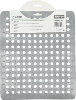 Merkloos Gootsteenmat PVC Vierkant Grijs 28 Cm -Huishoudproducten Verkoop 916x1200 2