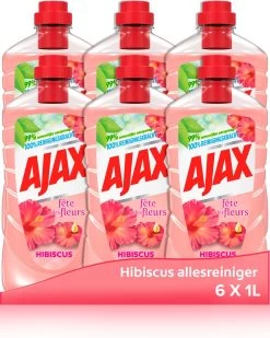 Ajax® Ajax Allesreiniger Fête Des Fleurs Hibiscus 6 X 1L - Voordeelverpakking