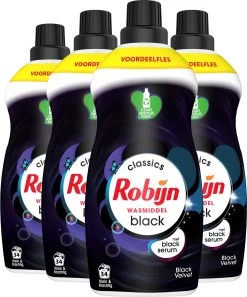 4x Robijn Klein & Krachtig Wasmiddel Black Velvet 1,19 Liter -Huishoudproducten Verkoop 999x1200